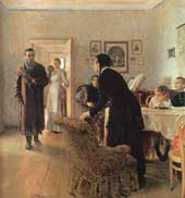  .  . Ilya Repin. They did not expect him. (1884-1888)