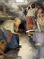  . . Abram Arkhipov. Washer women (. 1890)