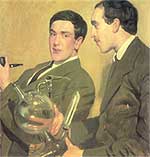  . ..   .. . Boris Kustodiev. P. Kapitsa and N. Semionov (1921)