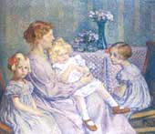    .       . Theo Van Rysselberghe. Madame Van de Velde and her children. (1903)