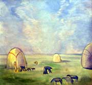  .   . Pavel Kuznetsov. A Mirage in the Steppe (1913)