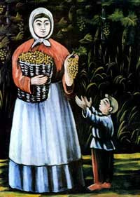  .    . Niko Pirosmani. A peasant woman with her son.