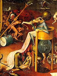  .   .    . Hieronymus Bosch. The Garden of Earthly Delight. Detail from right wing (c. 1500)
