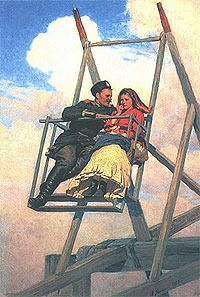  .  . Nikolai Yaroshenko. On a swing. (1888)