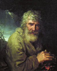 .    . Vladimir Borovikovsky. The old man as an allegory of the winter (1804)