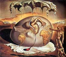  .  ,    . Salvador Dali. Geopoliticus child watching the birth of a new man (1943)