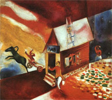  .  . Marc Chagall. The flying carriage (1913)
