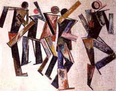  .     . Varvara Stepanova. Five figures against a white background  (1920)