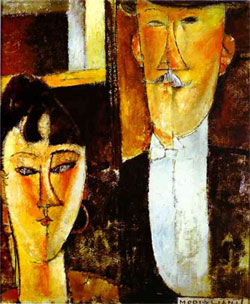  .  . Amadeo Modigliani. Les epoux heureux (1916).