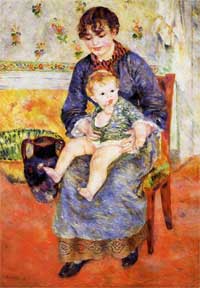   .   . Pierre Auguste Renoir.  M?re et enfant (1881).