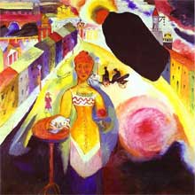  .   . Wassily Kandinsky. Lady in Moscow. (1912). 