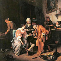  .  . Jan Steen. Sick old Man (1660)