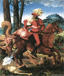   . ,   . Hans Baldung Grien. The Knight, the Young Girl and Death (1505)
